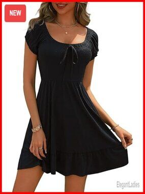 Floral Mini Sundress with Pockets - Cute Milkmaid Style